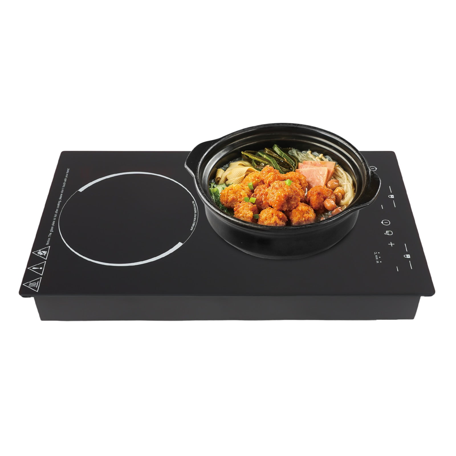 4000W Portable Induction Cooktop Countertop Dual Cooker Burner Stove Hot Plate Dual Cooktop Temperature Adjustable Induction Stove Cooker For Griddle, Pan