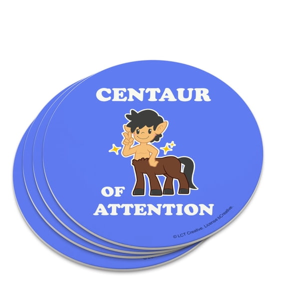 Centaur Center of Attention Funny Humor Novelty Coaster Set