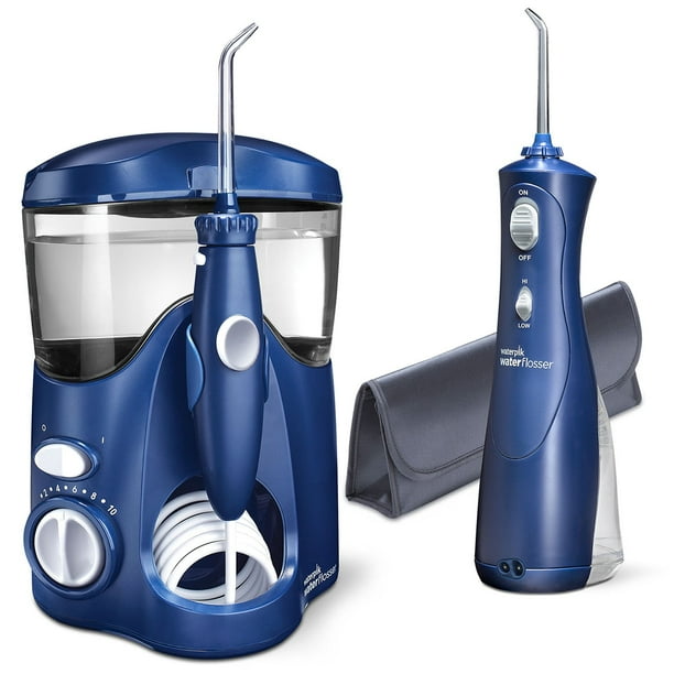 Waterpik Ultra and Cordless Plus Water Flosser Combo WP113/463, Blue