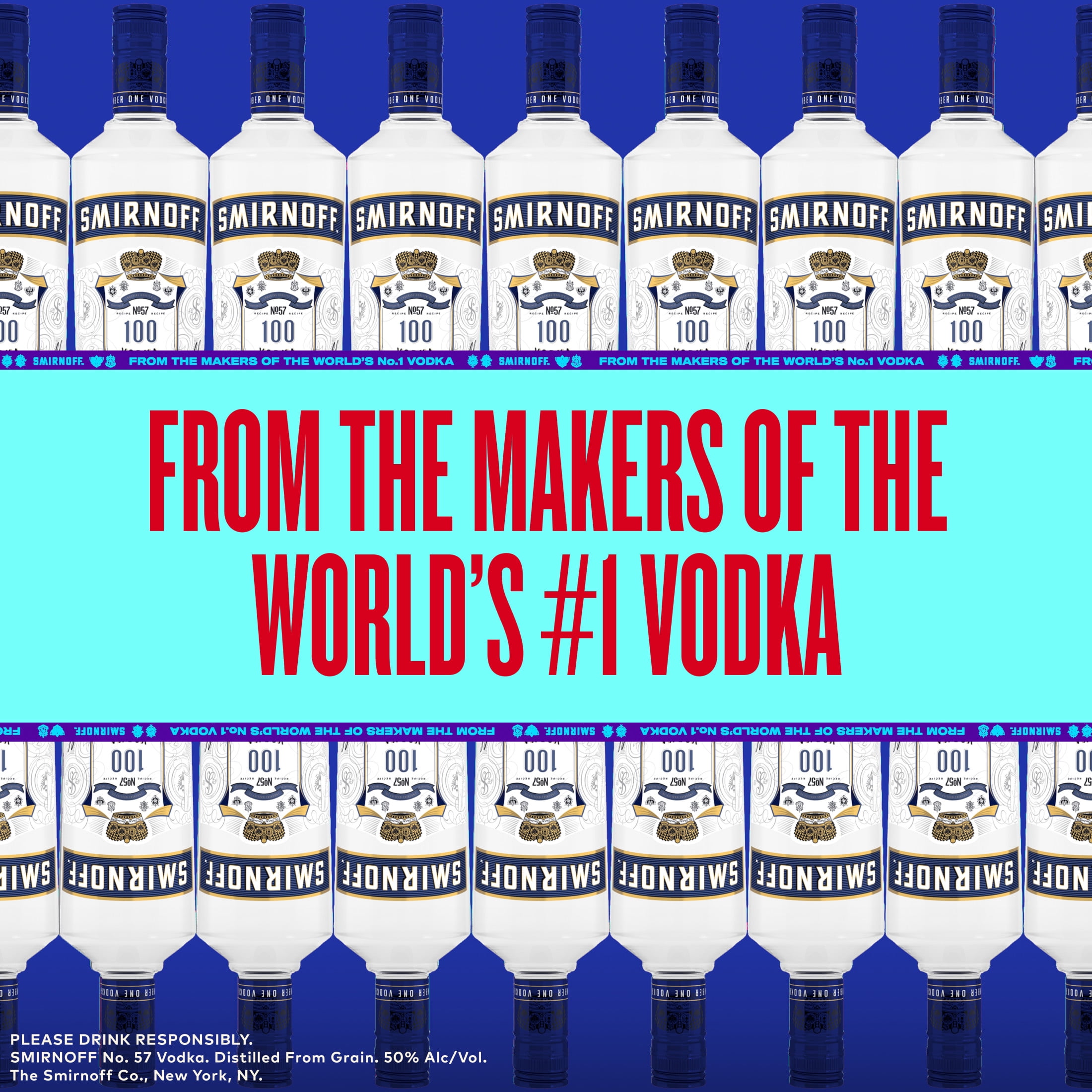 Smirnoff 100 Proof Vodka, 750 mL, 50% ABV