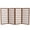 Walnut, variant on 3 ft. Tall Classic Japanese Window Pane Lattice Privacy Screen - Natural - 3 Panels