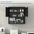thumbnail image 6 of Garage Wall Cabinet with Locking Doors and Adjustable Shelf, Metal Wall Cabinet, Floating Upper Storage Cabinet (Black), 6 of 8