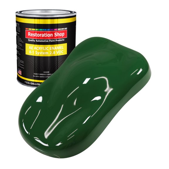 Restoration Shop Speed Green Acrylic Enamel Auto Paint - Gallon Paint Color Only - Single Stage High Gloss