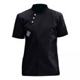 thumbnail image 1 of 2x Chaqueta De Chef Ropa De Cocina De Manga Corta Abrigo De Chef Simple Para Restaurante Negro XXL, 1 of 8