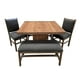 thumbnail image 2 of Set de Comedor Valencia 2 Sillas y 2 Bancas 120x120 cm, Mdf UV Colo Parota, 2 of 8