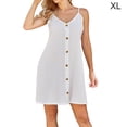 thumbnail image 1 of Vestido sin mangas con tirantes ajustables y cuello en V para niña, Blanco, XL kenally AP001327-04, 1 of 7