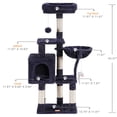 thumbnail image 3 of Cat Tree Heybly HCT004SG gris ahumado con juguete para gatos de interior, 3 of 9