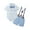 Blue, variant on CARETOO Boy Clothes Suit 3Pcs 0-18M Infant Short Sleeve Formal Outfits Shirt Bowtie Pants 95% Cotton