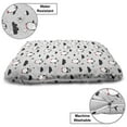 thumbnail image 3 of Cartoon Pet Bed, Funny Penguins in Love Joyful Arctic Animals Stars Clouds Doodle, Chew Resistant Pad for Dogs and Cats Cushion with Removable Cover, 24" x 39", Dark Blue Grey and Black, by Ambesonne, 3 of 4