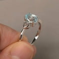 thumbnail image 2 of HeartsAndYou 1ct Natural Aquamarine Promise Solitaire Birthday Ring 100% 14k SOLID White Gold, 2 of 8