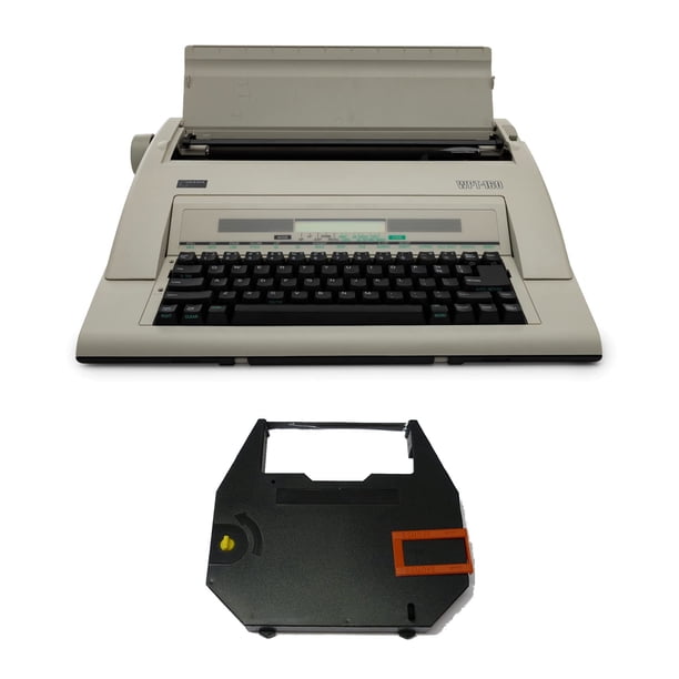 Máquina de Escribir Electrónica Portátil Nakajima WPT-160 con Cinta Correctora de Film de Carbono (2 Artículos)