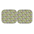 thumbnail image 7 of Windshield Sun Shade, Striped With Palm Tree Branches Foldable Car Sun Shade Windshield for Front, 2 Pieces, 7 of 7
