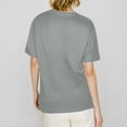 thumbnail image 3 of NAMTYQX Womens T Shirts Airoft Crewneck Plus Size Graphic Short Sleeve Light Relaxed Fit Patterned Casual Blouses for Women Dressy Casual Gray Size L, 3 of 4