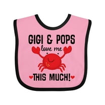 Inktastic Gigi and Pops Love Me Grandchild Boys or Girls Baby Bib
