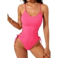 thumbnail image 1 of Traje de Baño de una Pieza para Mujer Traje de Baño de una Pieza con Abertura Alta para Mujer Traje de Baño de una Pieza Rosa S, 1 of 7