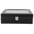 thumbnail image 1 of Caja de reloj con ranuras, vitrina portátil de cuero de PU para reloj, vitrina de joyería, soporte para reloj, valor inmejorable Jadeshay A, 1 of 8
