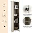 thumbnail image 5 of Costway Linen Tower Bathroom Storage Cabinet Tall Slim Side Organizer w/ Shelf White, 5 of 11