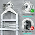 thumbnail image 6 of 3 Tier Height-Adjustable Shower Caddy Hanging Anti-Swing-Over The Shower Head Caddy-Storage Organizer Bathroom Shelves Basket - White, 6 of 15