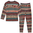 thumbnail image 2 of FORMRS Long Sleeve Top and Pants Pajama Set for Niños 2-Piece Sleepwear, Sizes 18M-8Y, Tribal Geometric, 2 of 6