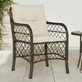 thumbnail image 1 of vidaXL Garden Chairs with Cushions 2 pcs Brown Poly Rattan, 1 of 5