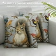 thumbnail image 3 of COMIO  Black Brown Animal Lover Bird Squirrel Butterfly Dragonfly Lumbar Pillowcase Throw Pillow Cover Cushion Case Rectangular, 3 of 5