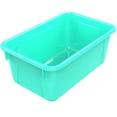 thumbnail image 3 of Storex Plastic Cubby Bin, Kids' Craft and Supply Storage, Teal, 5-Pack, 3 of 3