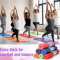 thumbnail image 2 of Hiii Non Slip Yoga Mat, Pro Fitness Mat, 71" L x 24" W x 8 mm 1PC Blue, 2 of 5