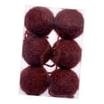 thumbnail image 3 of 6 Pieces Christmas Balls Hanging Pendants Tree Ornaments Shatterproof Foam and Yarn for Holiday Party Decor, 3 of 9