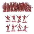 thumbnail image 3 of 100-Piece Action Figures Set, Toy Soldier Playset Party Display - Red, 4.5cm, 3 of 7