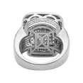 thumbnail image 2 of Pave Set Square Halo Split Shank Diamond Ring 2.6 Ct Diamond 14K White Gold Over, 2 of 2