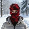 thumbnail image 4 of Unique Bargains 1 Pc Warm Face Mask Knitting Balaclava for Cycling Red Black, 4 of 6
