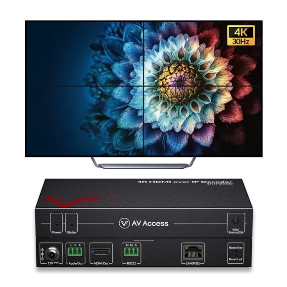 Extensor HDMI 4K AV Access sobre TCP/IP, 120 m