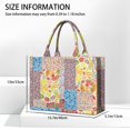 thumbnail image 3 of Large Capacity Tote Bag,Pioneer Flower Floral Print Pattern Handbag Fashion Luxury Tote Bag,15.7"x13"x 5.1" Inches,Laptop Compatible, 3 of 6