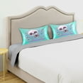 thumbnail image 5 of Dailycode Satin Pillow Case Standard Silk Pillow Cover for Hair and Skin Envelope Closure Cartoon Skeleton Dancing 20"x26", 5 of 9