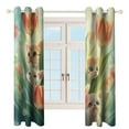 thumbnail image 3 of Boho Vintage Floral Window Curtains for Bedroom Colorful Printed Window Drapes Blackout Thermal Insulated Grommet Window Treatment 2 Panels Set, 3 of 5