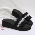 thumbnail image 7 of Rokment Womens Bling Sequin Lace Platform Wedge Slippers for Indoor and Outdoor Comfortable Arch Support Walking Slip on Sandals Lightweight Dress Slides Beach Summer Silver Size 7, 7 of 7