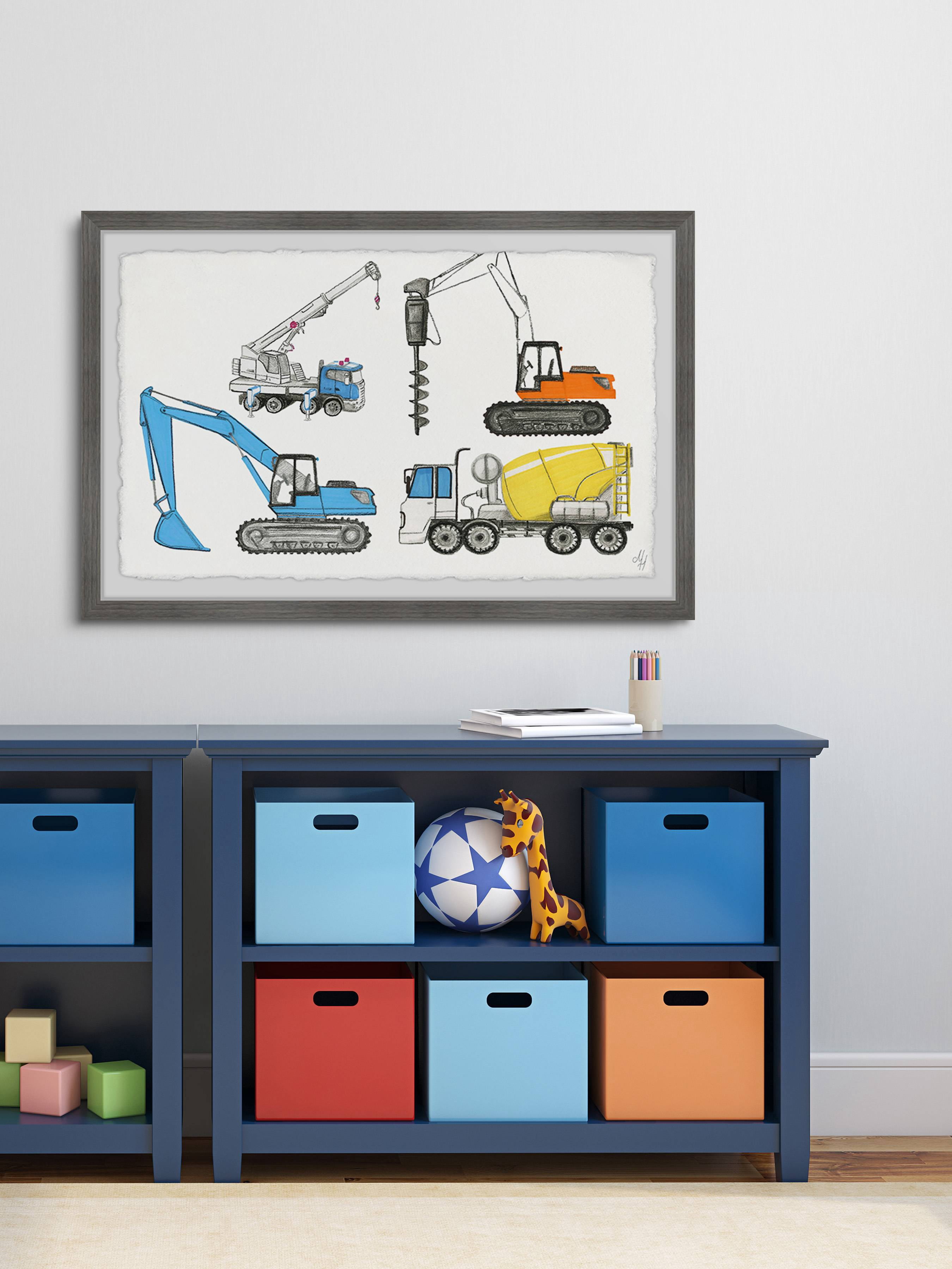 Marmont Hill Powerful Trucks Framed Wall Art