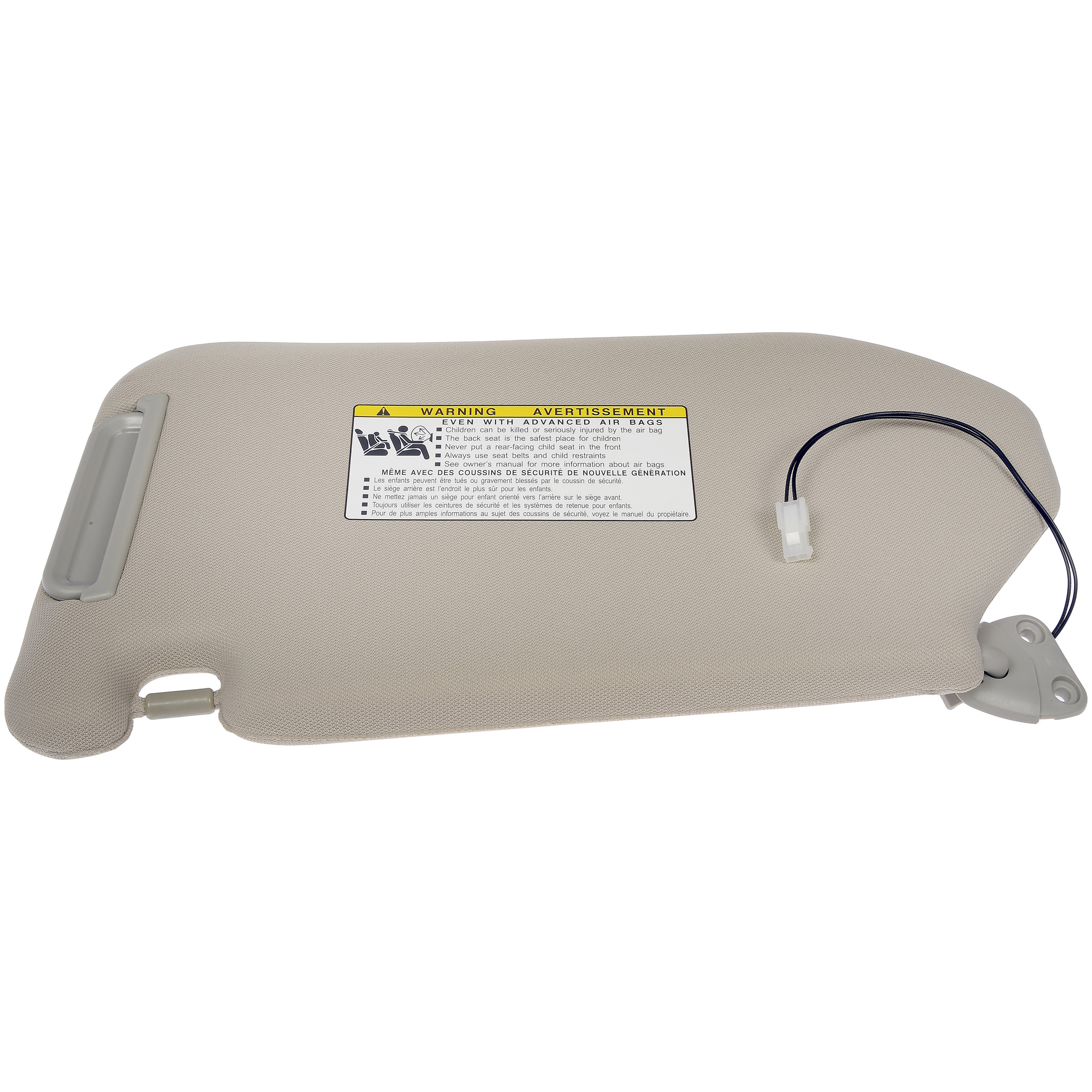 Dorman 74216 Passenger Side Sun Visor Assembly for Specific Nissan Models, Beige