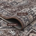 thumbnail image 3 of Large Vintage 9x12 Area Rug Ultra-Soft Distressed Dining Room Non-Shedding Flower Printed Washable Easy Clean Floor Mats Red, 3 of 8