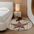 thumbnail image 2 of Round Rug 4Ft Washable Non-Slip, Texas Star Vintage Circle Area Rugs for Living Room Bedroom, Brown Beige Wooden Retro Art Indoor Floor Mats Carpet Runner for Home Decor Aesthetic, 2 of 8