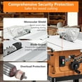 thumbnail image 2 of 10inch 15A 5000RPM Portable Table Saw with Stand & Safety Switch, Push Stick, 90°Cross Cut & 0-45°Cutting, PIONEERWORKS Multifunctional Table Saw for Woodworking, DIY Working, 2 of 7