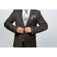 thumbnail image 6 of Mens TOMMY HILFIGER Suit Wool Blend 2 Button Side Vent Shark Texture 0132 Brown, 6 of 11