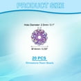 thumbnail image 2 of Uxcell 14mm Resin Rhinestone Clay Beads for Jewelry Making, 20 Pack, Light Purple, 2 of 7
