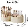 thumbnail image 2 of Niulife 360 Rotating Makeup Organizer for Vanity Large Capacity Cosmetic Storage Case,Dresser Make Up Organizer Holder for Bedroom Bathroom and Countertop,2 Tiers White, 2 of 7