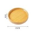 thumbnail image 7 of Round Bamboo Serving Tray with Handles - Versatile, Bamboo Storage Tray for Home, Kitchen, Party, 7 of 7