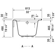 Duravit 700408000000090 Soaking Bath Tub, White
