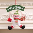 thumbnail image 3 of sweethay Cartel de bienvenida de Navidad, decoraciones navideñas, Papá Noel, muñeco de nieve, colgante de Año Nuevo, puerta, decoración Kits de decoración para fiestas Muñeco de nieve, 3 of 6