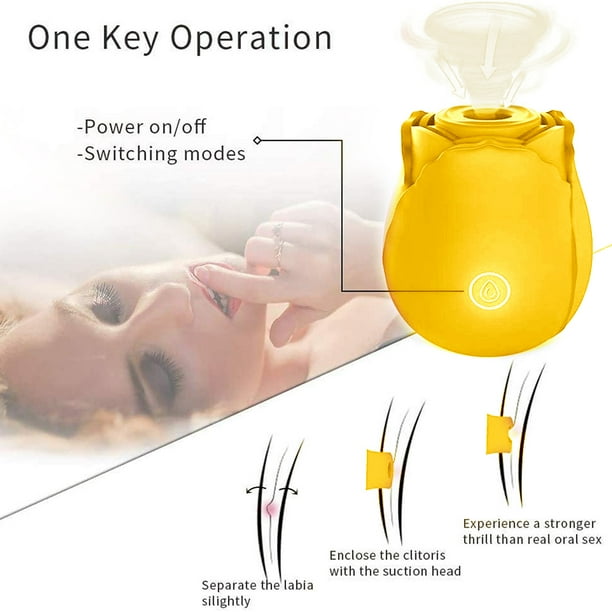 Vibrador de succión del clítoris Masajeador vaginal portátil Mujer Juguete  sexual (Amarillo A) Ehuebsd Cuidado Belleza