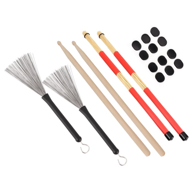 Kids Drum Stick, Bright Appearance Delicate Texture Drum Brushes Self Adhesive Washable Soft Drum Damper Maple 5A Drumsticks For Musical Instrument Playing