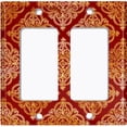thumbnail image 6 of Metal Light Switch Plate Cover Elegant Burgundy Diamond Cross Gate Damask DAM073, 6 of 13